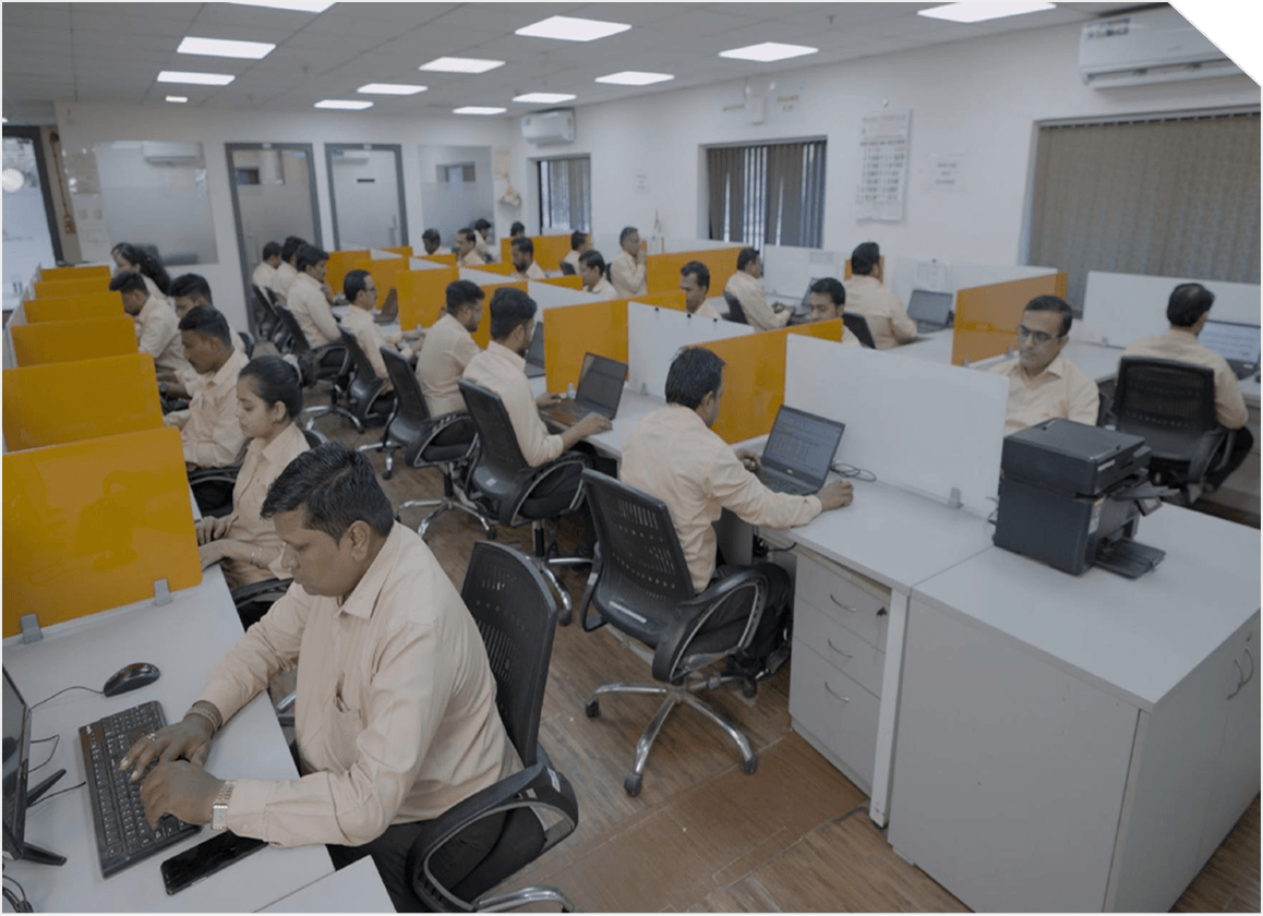 Meta Engitech engineering, quality and support teams at work in the office.